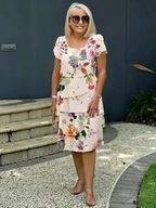 FLORA™ – Elegant Spring Midi Dress
