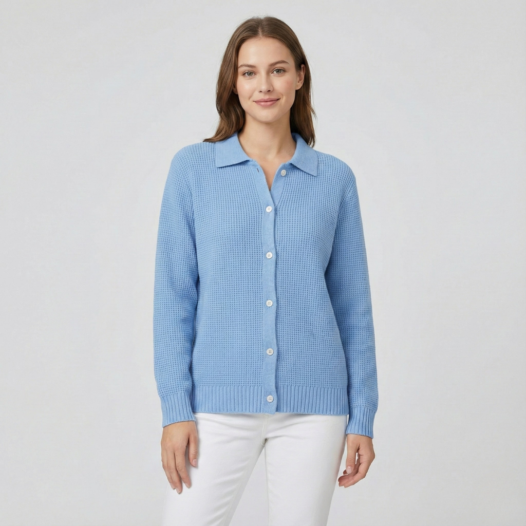 Beatrix - Collared Knit Cardigan